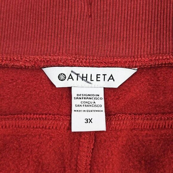 Athleta womens Size 3x Decadent Red Altitude jogger in polartec power stretch - Picture 2 of 8